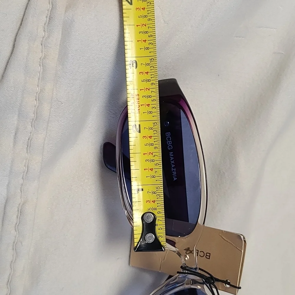 BCBGMaxazria purple and clear sunglasses
